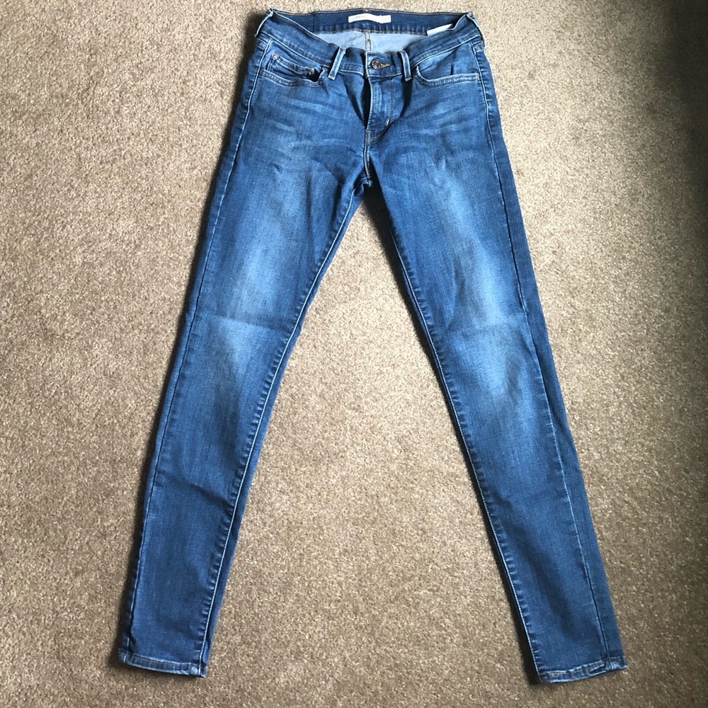 Levi’s 710 super skinny blue jeans